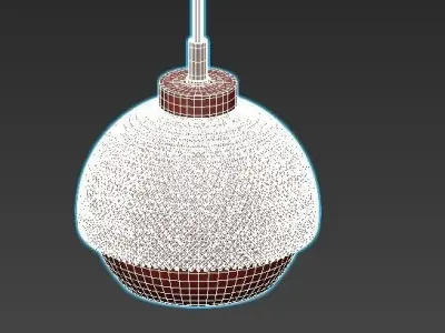 nocciola-50106-1 pendant light with gold accents 3D model