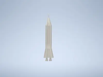 Basic-Cartoony Rocket Easily Customizable  Low-poly 3D model