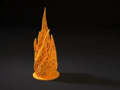 Fire flame 3D print model