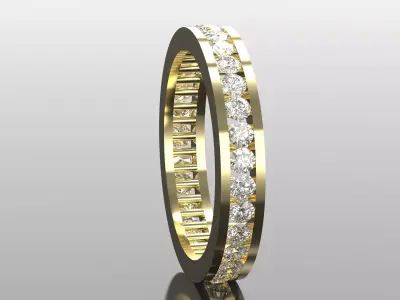 engagement gold ring 3dmodel 3D print model