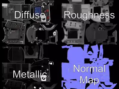 Advanced Control Panel model pack Low-poly 3D model