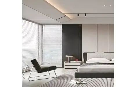 Modern Minimalist Bedroom 3D model