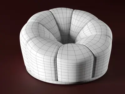 pufik lounge chair 3D model