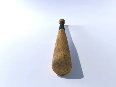 Old Baseball Bat Low-poly 3D model