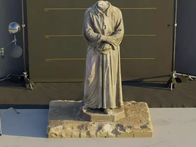 Photogrammetry Model of Headless Statue Low-poly 3D model