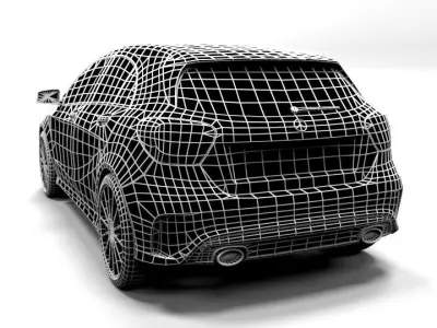 MERCEDES A CLASS W176 LOWPOLY Low-poly 3D model