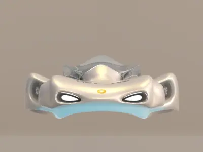 Futuristic Vehicle  Low-poly 3D model