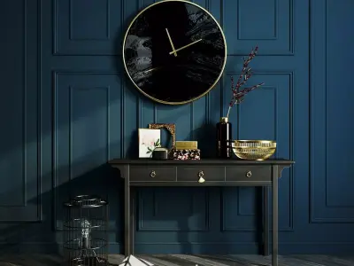 Console table with decor by Maisons du Monde 3D model