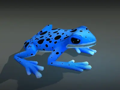 Animated Frogs Pack Low-poly 3D model