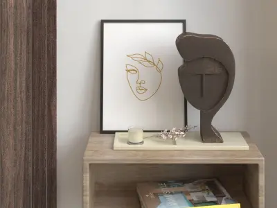 Sitting place in the corner of the room 3D model