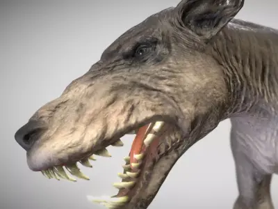 Black Shuck   Phantom Hound of the Mist Low-poly 3D model