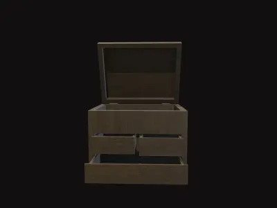 Medieval Jewelry Box V05 Low-poly 3D model