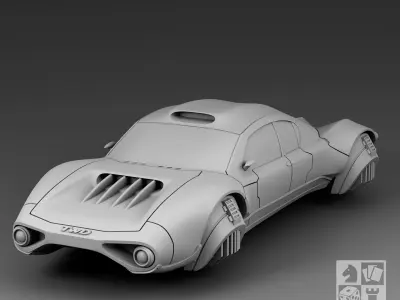 Futuristic Car - TWD 3D print model