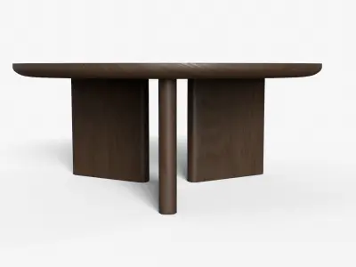 Morro low Table in small dark Low-poly 3D model
