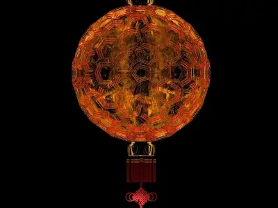 Chinese Red Lantern 3D model