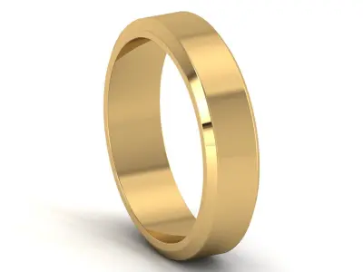 Plain Gold Band Ring 3D print model