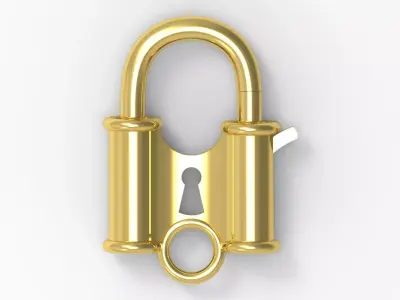 Gold Lock Lovers Lock Design Model gl0018 3D print model