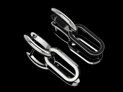 Jewelry Earrings Gold KF-805 3D print model