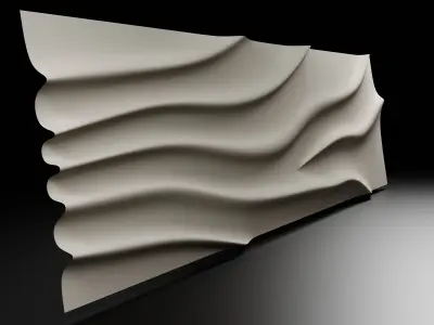 Elegant Front Panel Bas-Relief 3D Mesh for TV Stands 3D print model