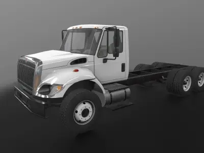 International 7400 Chassis Low-poly 3D model