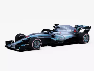 Mercedes  W09  Car Low-poly 3D model