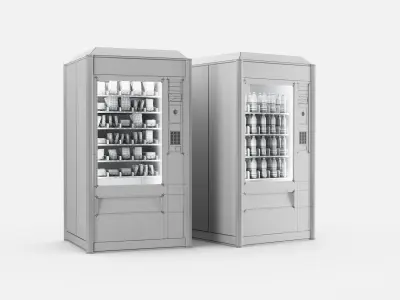 Vending machine - Dispenser - Snack and Drinks 3D model