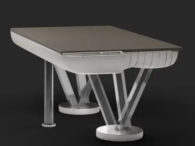 Futuristic Scifi Table Low-poly 3D model