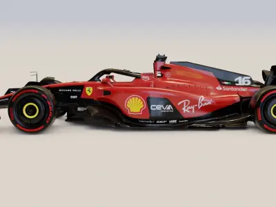 Ferrari SF-23 2023 Charles Leclerc Rigged 3D model 3D model