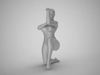 Girl Proving her Strength 3D print model