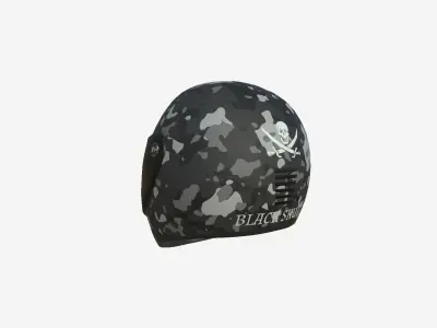 Motorcycle Helmet A07 Camouflage - Character Fashion Design Low-poly 3D model