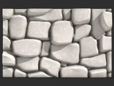 Modular Stone Wall Entrance Piece 3D print model