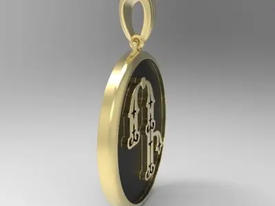 Decorative Letter D 3D print model