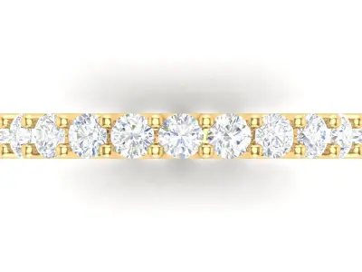U Shaped Eternity Ring 2 point 4 mm stone size swiss 8 and EU48 3D print model