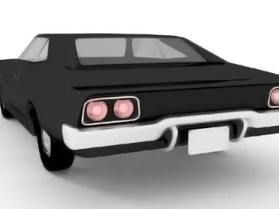 Dodge Charger 1968 Low-poly 3D model