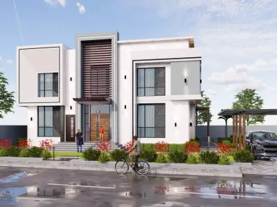 Modern villa oman gcc 3D model