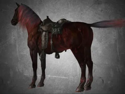 Horse - War 3D model