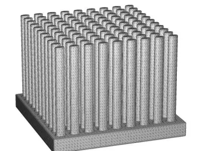 Elliptical Heat Sink 3D print model