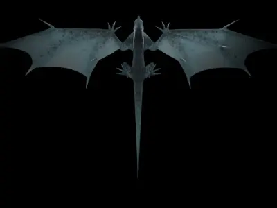 LowPoly Flying Sky Dragon Low-poly 3D model