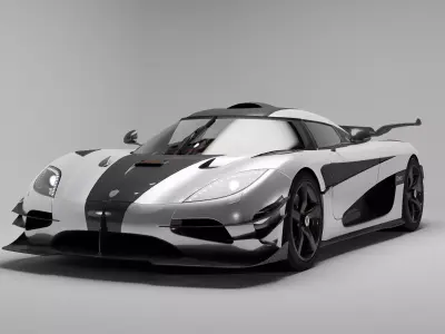 Koenigsegg One 1 2014  Low-poly 3D model