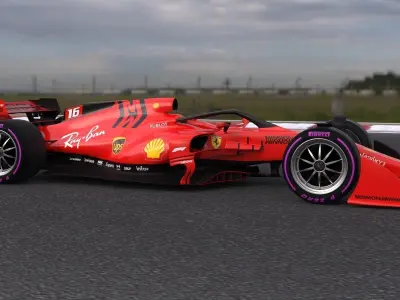 Furmula 1 racing car 2021 Concept design Low-poly 3D model