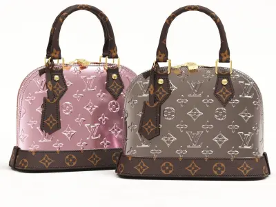 Louis Vuitton Alma BB Top Handle Bags Collection 3D Model Pack