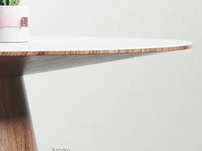 Winston Dining Table Sandro Veneer 63 inch 160 cm  3D model