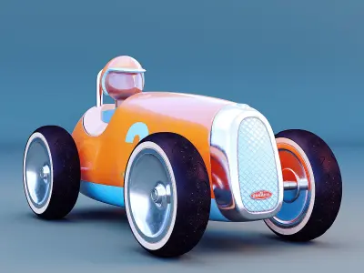 Toy car Bugatti 3D model