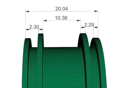 Printable car rims 8 Hole Toyota Hilux Chassis WPL 3D print model