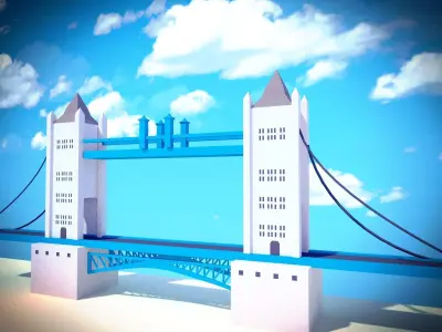 Low-Poly london bus Low-poly 3D model