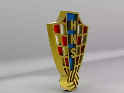 Croatia National Soccer Team Logo 3D model