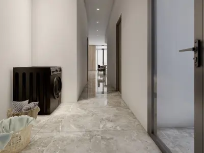 LIVING ROOM - KITCHEN 3D model
