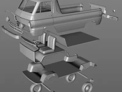 DODGE A100 PICKUP 1964 3D print model
