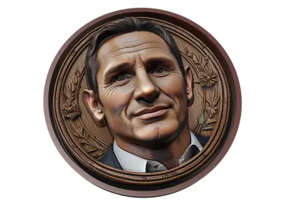 Frank Lampard Footballer Medallion 3D print model