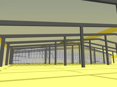 Warehouse in 3 options 3D model